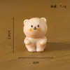 Micro-paisaje Lindo Dibujo Animado Estúpidamente Lindo Osito Decoraciones de Escritorio para el Hogar Artesanías Decorativas Creativas de Resina Pequeños Adornos