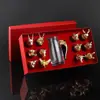 Juego de Vasos Pequeños de Vidrio con Zodiaco Chino Retro, Vasos de Chupito para Uso Doméstico, Hostelería, Copas de Vino Blanco, Copas de Vino Tinto