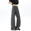 Pantalones Casuales de Algodón Lavado con Corte Diagonal Color Café Maillard para Hombre 2026 Nuevos Pantalones Cargo Rectos Adelgazantes Sueltos Ropa para Hombre