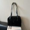 Bolsa Retro Fosca para Mulheres 2025 Nova Bolsa de Ombro/Axila Casual para Outono e Inverno Bolsa Tote de Grande Capacidade para Trabalho e Dia a Dia