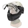 Capacete Tático FAST Máscara Facial Meia Face Adaptável a Trilhos Máscara Protetora Tática para Exterior Máscara de Trilho Dividido