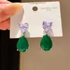 Pendientes de Zirconia con Forma de Corazón y Gota de Agua, Pendientes de Lujo Ligero y de Alta Gama, Elegantes, Modernos, Versátiles y de Diseño Único