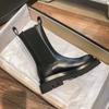 Nuevas Botas Chelsea Cortas de Suela Gruesa para Otoño e Invierno Botas Planas Super Elegantes de Celebridad de Internet Botas Martin de Caña Media Estilo Británico para Mujer