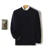 Nuevo Suéter de Lana Pura para Hombre Otoño/Invierno 2026, Cuello Redondo, Corte Holgado, Suéter de Punto Grueso de Cachemir de Siete Puntos