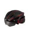 Casco de Ciclismo Transpirable HONGBAOHUA con Gafas Magnéticas, Gorra de Seguridad Ajustable para Bicicleta de Montaña y Carretera