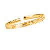 Pulsera de Hielo Triturado Color Dorado Nueva Llegada Pulsera Sólida Brillante Traje de Joyería Elegante para Mujer Pulsera Anillo