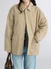 Abrigo tipo levita con solapa estilo japonés para mujer 2025 nuevo resorte corto casual holgado chaqueta top transfronterizo