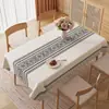 Toalha de Mesa Retangular, Impermeável, à Prova de Óleo, Toalha de Mesa Sem Lavagem, Resistente a Altas Temperaturas para Mesa de Centro, Luxo Leve, Sensação de Alta Qualidade, Jogo Americano de Novo Estilo