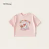 Bangxuan Huzhou Zhili Roupas Infantis Roupas de Criança Estampa de Desenho Animado Verão para Bebê Camiseta Solta Leve Manga Curta para Meninas