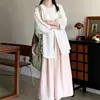 Novo conjunto estilo chinês e nacional, camisa com proteção solar para mulheres baixinhas, inspirado em Zen, inspirado em Budismo, relaxado e casual, conjunto versátil de blusa e calça