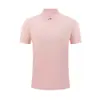 Camisa Polo con Cremallera para Deportes al Aire Libre de Golf de Verano Camiseta Fresca de Manga Corta Uniforme de Grupo de Negocios Ropa de Trabajo con Estampado