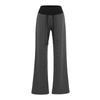 Ins Nova Calça Reta de Cintura Alta com Cordão e Perna Larga 2025 Nova Calça Esportiva Casual Simples e Solta Calças Listradas