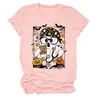 Amazon eBay sitio independiente de moda y único para mujer camiseta de manga corta con cuello redondo de flor fantasma murciélago