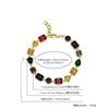 Moda Dorada Australia Cadena de Caramelo de Roca Cuadrado Colorido 10mm Conjunto Completo Zircón Perla Pulsera Hip Hop Cubano Europeo y Americano Collar