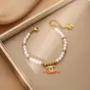 Pulsera de Acero de Titanio Estilo Nuevo Sin Decoloración Japonesa y Coreana para Mujer, Pulsera de Joyería de Moda Versátil Estilo Ins, Sin Decoloración al por Mayor