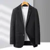 Blazer Casual Masculino Laishibote Estilo Coreano Slim Fit Primavera e Outono Novo Terno Jacquard de Botão Único para Jovens Terno Versátil
