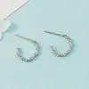 Pendientes Retro Étnicos Geométricos Retorcidos de Nuevo Estilo para Mujer, Pendientes de Aro Retorcidos Espirales Redondos Simples Europeos y Americanos