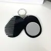 Nuevo Llavero Peine Espejo Multifuncional Transfronterizo, Colgante de Llave de Bolso Moderno y Versátil, Peine Espejo de Maquillaje Portátil