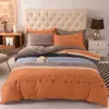 Juego de ropa de cama de cuatro piezas, grado A, 100% algodón, engrosado y cepillado para mayor comodidad, adecuado para otoño e invierno, disponible al por mayor y dropshipping del fabricante para ventas transfronterizas