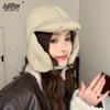 Inverno Novo Leve Versátil Chapéu Lei Feng Feminino Pequeno Fresco Moda Doce Outdoor Esqui Proteção Frio Chapéu de Orelha Tendência