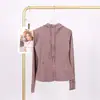 Jaqueta com Capuz Lulu em Estoque com Etiqueta, Entrega Direta, Roupa para Corrida e Yoga, Cardigan Esportivo Slim-Fit com Zíper