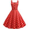Fornecimento de fábrica 2019eaby pronta entrega Europa e Estados Unidos moda de verão sexy alça única estampa de bolinhas balanço grande vestido