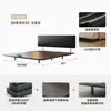 2026 Acero al Carbono Cama Flotante Ecológico Nuevo Modelo Minimalista Italiano Cama de Cuero Estilo Diseñador Negro Recámara Principal Cama Grande