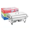 Venta directa transfronteriza acero inoxidable engrosado estufa de buffet calentamiento con alcohol aislamiento plegable hotel restaurante de buffet