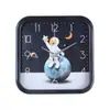 Reloj de Pared Cuadrado Moderno Minimalista Sala de Estar Silencioso Creativo Reloj de Cuarzo Plástico Elegante Dormitorio Decoración de Reloj de Pared