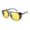 Nova moda cross-mirror moda masculina e feminina revestimento de lentes punk vapor quadrado visão noturna duplo feixe de óculos de sol