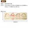 Juego de Bandeja para Tazas de Sake Tabla de Madera Agujero Doble para Taza Tarjeta Posavasos para Degustación de Café Preparado a Mano Café 3 Bandejas Bandeja de Madera