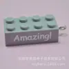 8764 Colgante Llavero de Bloque de Construcción de Puntos 2x4 Colorido Accesorios de Joyería Hechos a Mano DIY Colgante Producto Combinado Transfronterizo