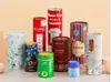 Latas de Papel Personalizadas Universales para Té, Comida, Incienso y Cajas de Empaque Cilíndricas; Fabricante de Cajas de Regalo Redondas de Papel Kraft de Colores y Tubos de Papel