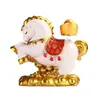 Adorno de mascota de caballo estilo chino, decoración de escritorio de dibujos animados del Año del Caballo, regalo de Año Nuevo, nuevo adorno del zodiaco de poni