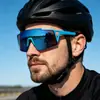 Óculos de Ciclismo Xinshengyuan com Lentes Intercambiáveis, Óculos à Prova de Vento, Esportivos Unissex com Meio Aro, Proteção UV, Alta Definição