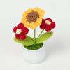 Girasol de Lana Transfronterizo en Maceta Flor de Lirio del Valle Nomeolvides Tulipán Adorno de Flor Artificial Temporada Escolar Regalo para Maestro