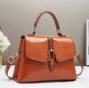 Bolsa Transversal Feminina 2025 Nova High-end Versátil Bolsa de Mão Espelho Couro Patente Bolsa Feminina Exportação Vendas Explosivas recomendam