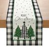 Novo Caminho de Mesa de Natal Transfronteiriço Papai Noel Rena Boneco de Neve Estampa de Linho Sala de Estar Mesa de Centro Mesa de Jantar Decoração