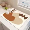Tapete Drenante para Pia de Cozinha Transfronteiriço Tapete Drenante de Lama Diatomácea para Restaurante Tapete Absorvente para Bancada de Mesa de Jantar Estilo Japonês Jogo Americano Isolante Venda por Atacado