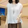 Blusa de verano fina y holgada con mangas acampanadas, diseñada para ser estilizada y juvenil, con un cuello con volantes, adecuada para madres y perfecta para uso casual