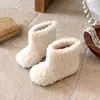 Botas de Piel Estilo Coreano para Niños Botas de Algodón para Bebé 2026 Otoño/Invierno Nuevo Estilo Niñas con Forro de Terciopelo Plus Espesor Slip-on Botas de Nieve