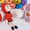 Muñeca de Algodón Leche Peinado de 4 Hebras Coco Linda Hilo de Ganchillo Hecho a Mano Tejido a Mano DIY Algodón Agradable para la Piel Hilo para Bebé
