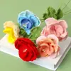 Flores de Hilo Tejidas a Mano Terminadas, Flores Artificiales, Rosas Estilo Francés, Ramos para Decoración del Hogar, Regalos de San Valentín para Niñas