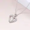 Moda Transfronteriza Amazon Nuevo Colgante de Corazón Cruzado Circonita Microincrustada Geométrico Versátil Regalo de San Valentín