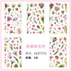 5 Peças de Material para Diário Série Floral para Pets Adesivos Transparentes Flores Rosas Lavanda Adesivos à Prova d'Água para Celular e Copo d'Água