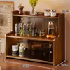 Portavasos, organizador de tazas, estante de almacenamiento de escritorio para vasos de agua, tazas de té y juegos de té, estante de almacenamiento a prueba de polvo, aparador, estante de almacenamiento para mesa de comedor