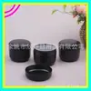 Pote de creme transparente preto e branco 230g pote dispensador de cera automotiva pote de creme 230ml pote de máscara de argila pote de pomada para cabelo