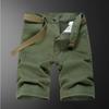 Comercio Exterior Transfronterizo Verano Delgados Retro Americano Casual Pantalones Cortos Lavados Vintage Sarga Algodón Lona Fina Corte Ajustado Pantalones para Hombre