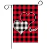 Día de San Valentín ambiente romántico vestirse Parque patio Bandera del festival Diseño de bandera de jardín de lino de San Valentín