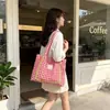 Bolso de hombro a cuadros nuevo, elegante y versátil, bolso de mano de lona ligero de gran capacidad para estudiantes universitarios, bolso para el trabajo para mujeres